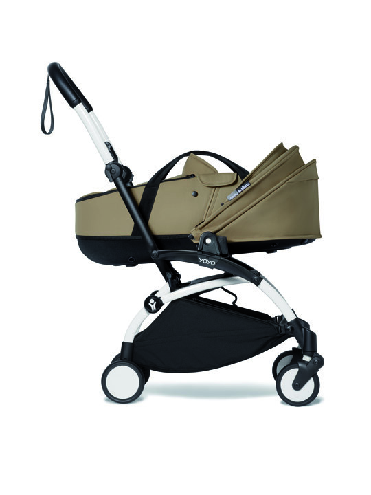 Babyzen YOYO2 Stroller White Frame with Toffee Bassinet image number 2